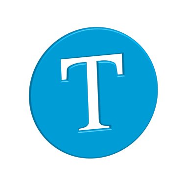 Simge illüstrasyon izole bir arka plan üzerinde - metin simgesini