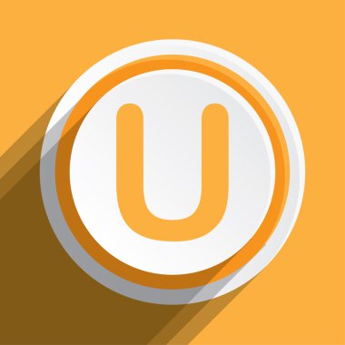 Bir arka plan üzerinde - U izole simge tasarlamak