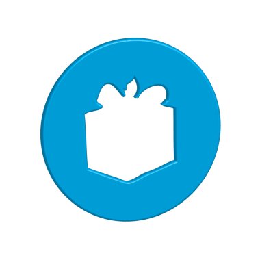 Bir arka plan üzerinde - hediye izole simge tasarlamak