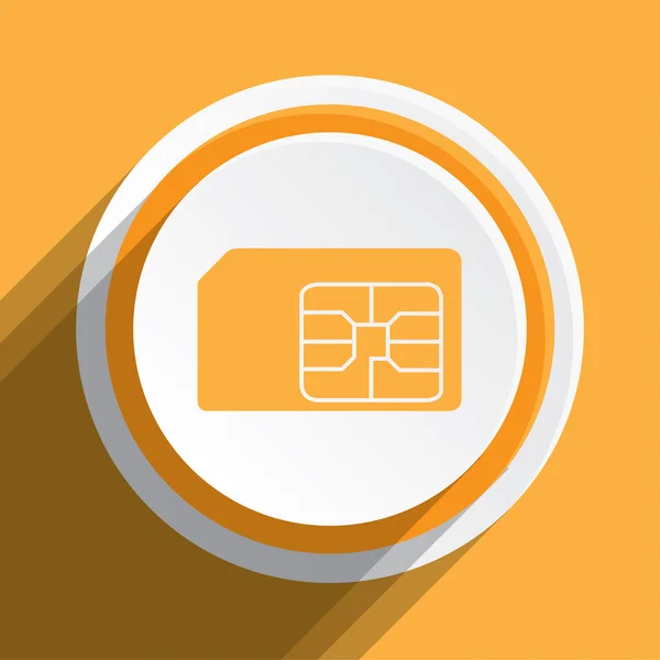 Icon Illustration Isolated on a Background - SIM Card — Stock Photo, Image