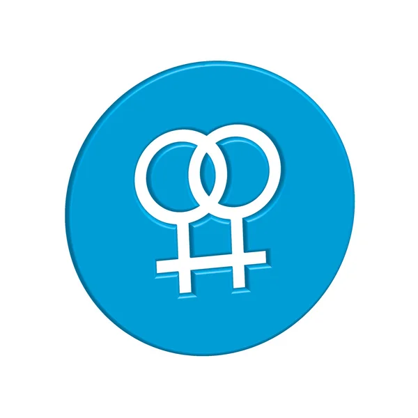Ikon Illustration isolerade på en bakgrund - lesbisk — Stockfoto