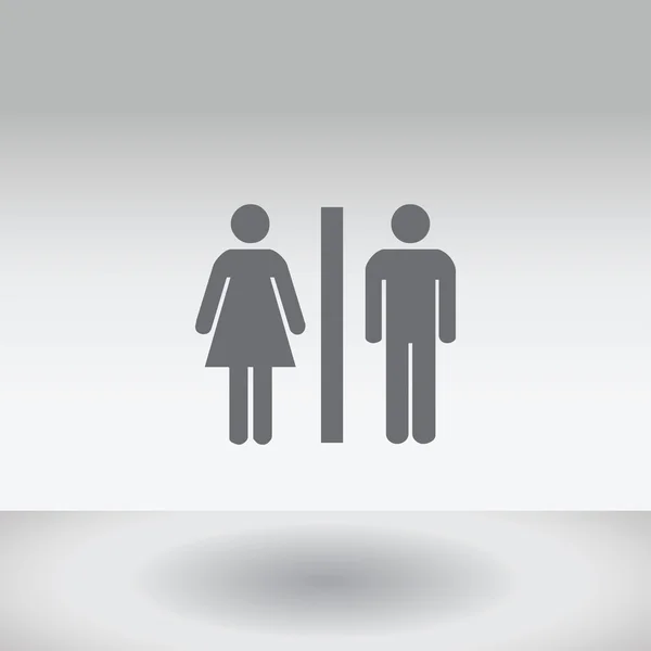 Icon Illustration isoliert auf einem Hintergrund - Toilette — Stockfoto