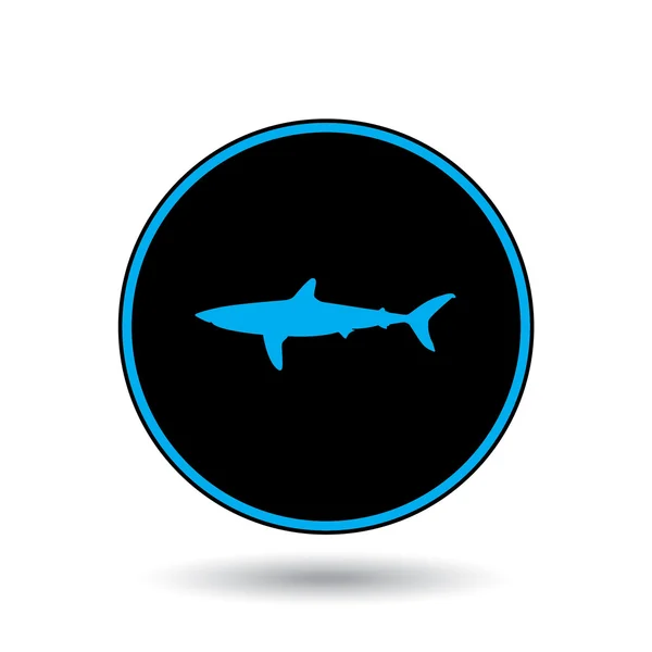 Bir arka plan üzerinde - köpekbalığı izole simge tasarlamak — Stok fotoğraf