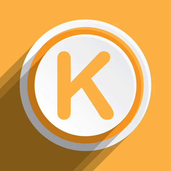 Icon Ilustração Isolado em um fundo - K — Fotografia de Stock
