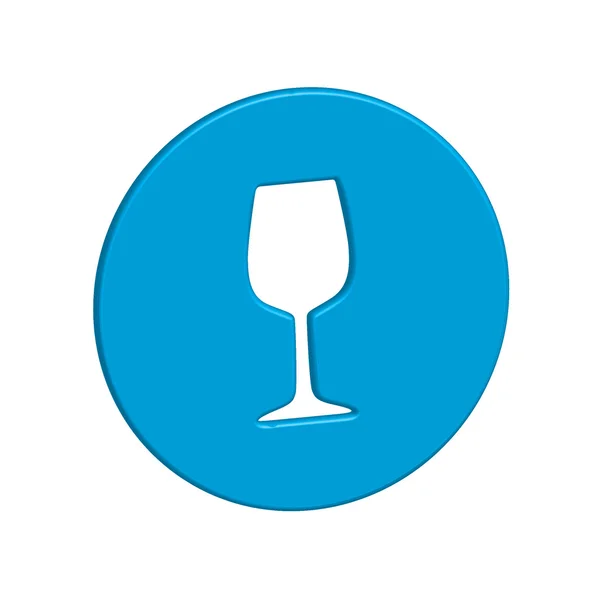 Icon Illustration Isolated on a Background - Wine Glass — Stock Photo, Image