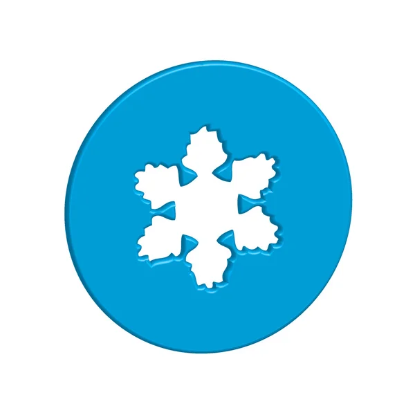 Pictogram illustratie geïsoleerd op een achtergrond - Snowflake — Stockfoto