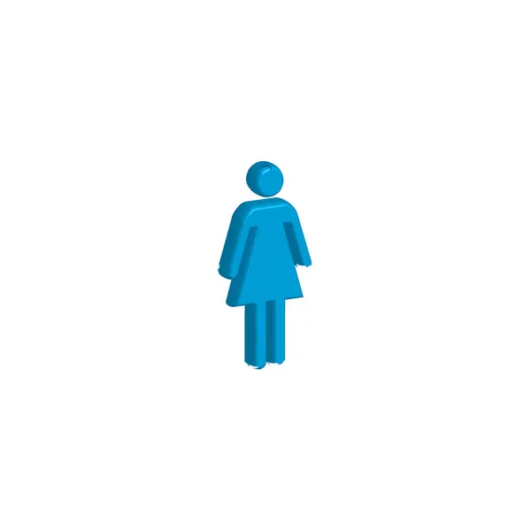 Icon Illustration Isolated on a Background - Woman — Stock Photo, Image