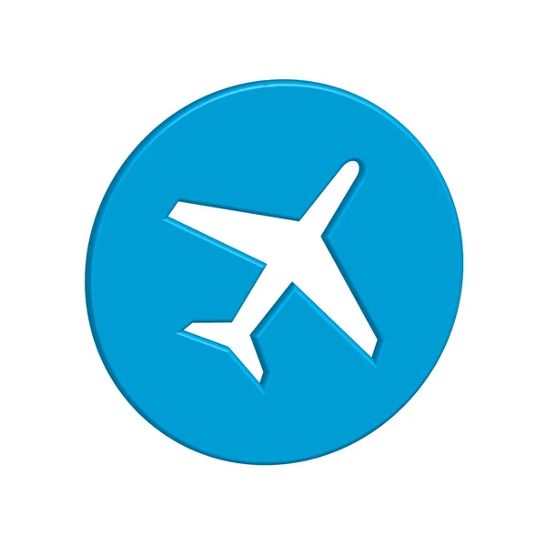 Ikona ilustracja na białym tle na tle - samolot — Zdjęcie stockowe