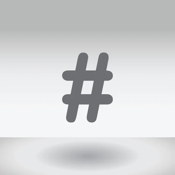 Symbolabbildung isoliert auf einem Hintergrund - Hashtag — Stockfoto