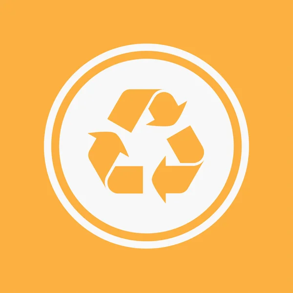 Ikona ilustracja na białym tle na tle - recykling — Zdjęcie stockowe