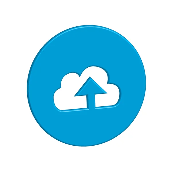 Ikona ilustrace izolované na pozadí - Cloud Upload — Stock fotografie