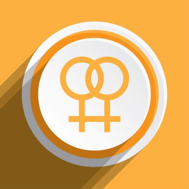 Bir arka plan üzerinde - lezbiyen izole simge tasarlamak