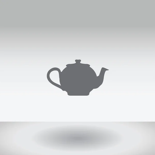 背景-茶壶上孤立的图标图 — 图库照片