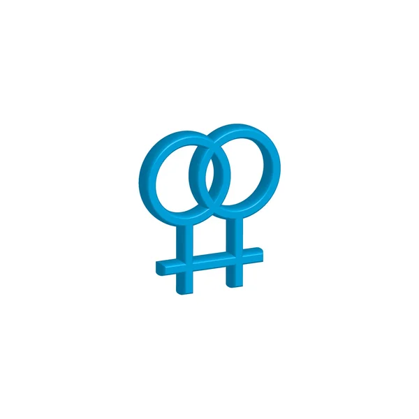 Icono Ilustración Aislado en un Fondo - Lesbianas — Foto de Stock
