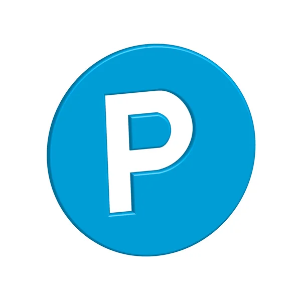 Icon Illustration isoliert auf einem Hintergrund - Parkplatz — Stockfoto