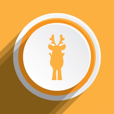 Bir arka plan üzerinde - Ren geyiği izole simge tasarlamak