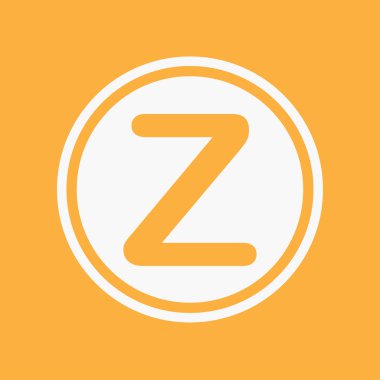 Bir arka plan üzerinde - Z izole simge tasarlamak