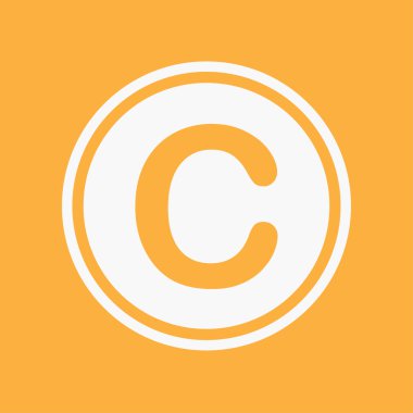 Bir arka plan üzerinde - C izole simge tasarlamak