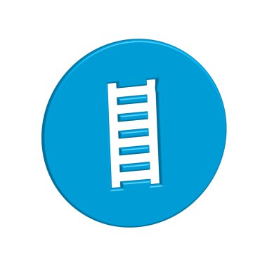 Bir arka plan üzerinde - merdiven izole simge tasarlamak