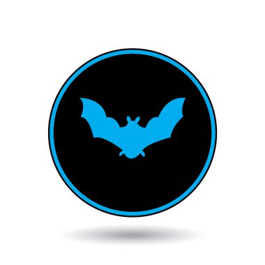 Bir arka plan üzerinde - yarasa izole simge tasarlamak