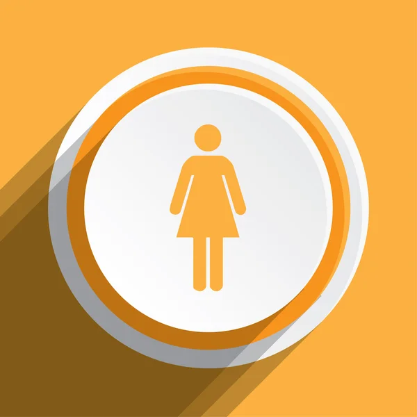 Icon Ilustração Isolado em um fundo - Mulher — Fotografia de Stock