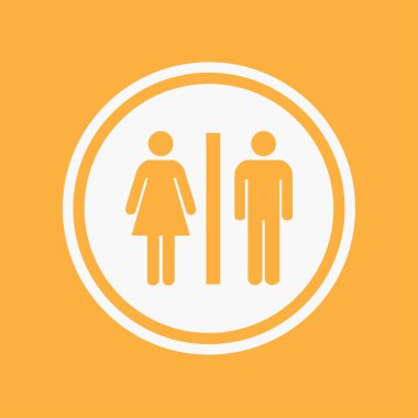 Bir arka plan üzerinde - tuvalet izole simge tasarlamak