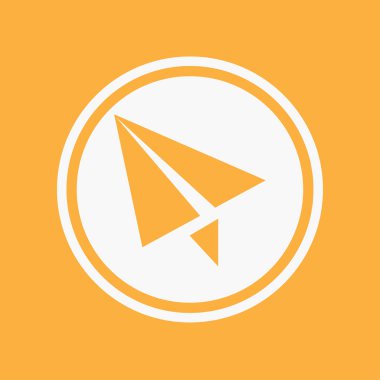 Simge illüstrasyon izole bir arka plan üzerinde - kağıt uçak