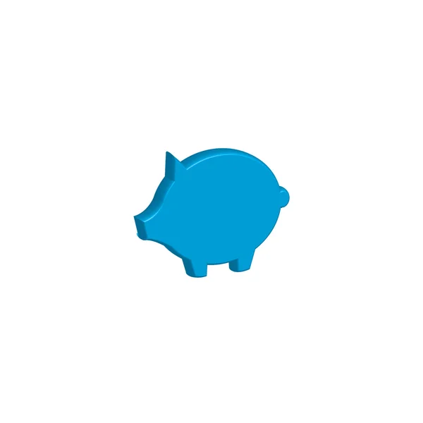 Icono ilustración aislado en un fondo - Piggy Bank —  Fotos de Stock