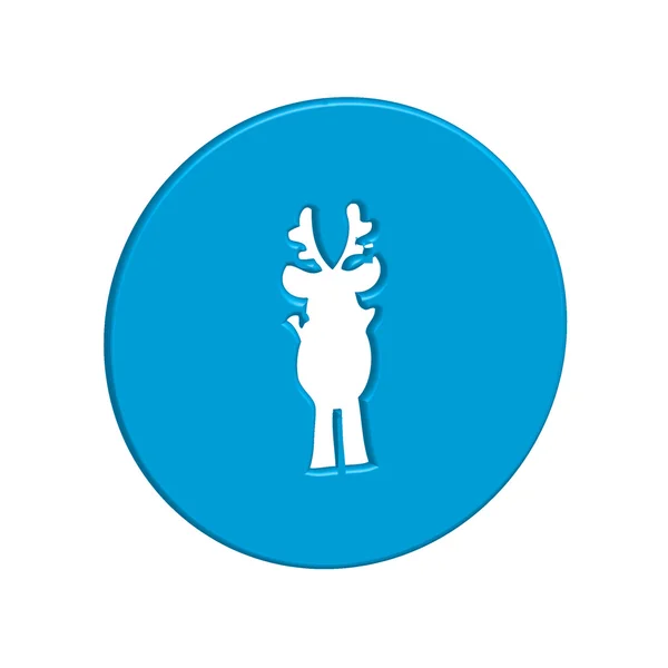 Ilustrasi Ikon Terisolasi di Latar Belakang - Reindeer — Stok Foto