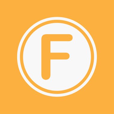 Simge illüstrasyon izole bir arka plan üzerinde - F