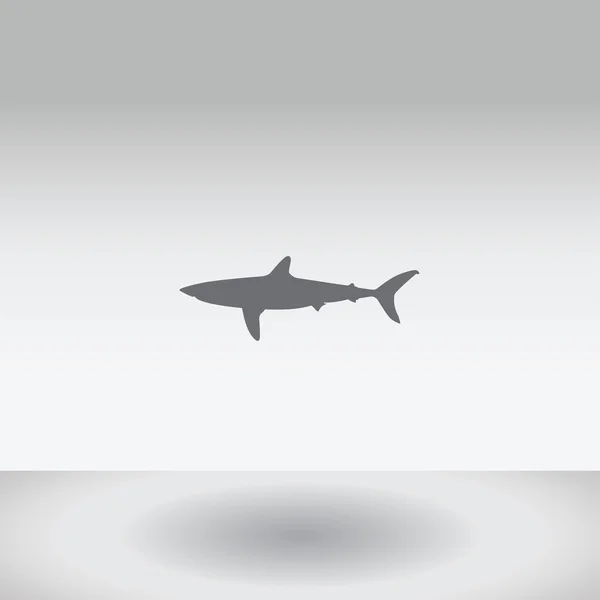 Ikona ilustracja na białym tle na tle - rekin — Zdjęcie stockowe