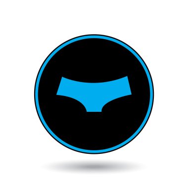 Simge illüstrasyon izole bir arka plan üzerinde - Bayan külot