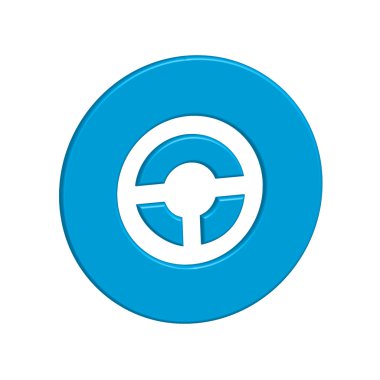 Bir arka plan - direksiyon simidi üzerinde izole simge tasarlamak