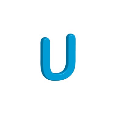 Bir arka plan üzerinde - U izole simge tasarlamak