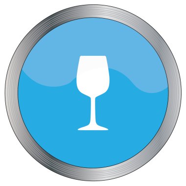 Bir arka plan üzerinde - şarap cam izole simge tasarlamak