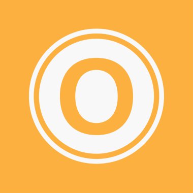 Bir arka plan üzerine - O izole simge tasarlamak