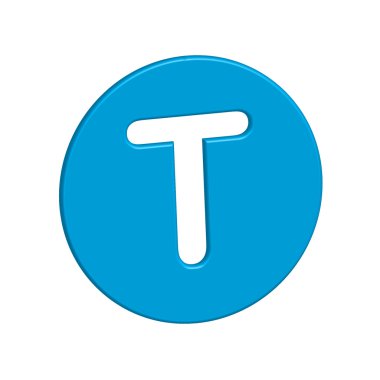 Simge illüstrasyon izole bir arka plan üzerinde - T