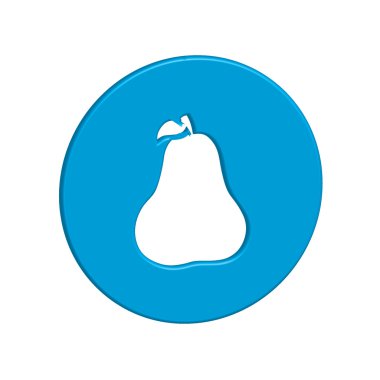 Bir arka plan üzerinde - armut izole simge tasarlamak