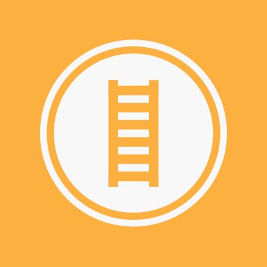 Bir arka plan üzerinde - merdiven izole simge tasarlamak