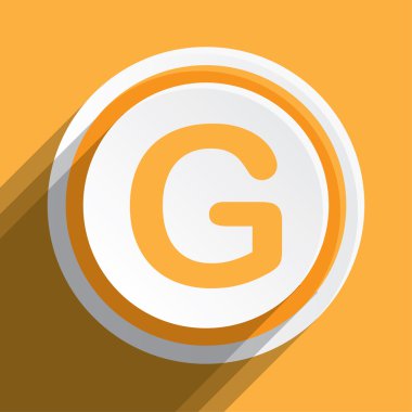 Simge illüstrasyon izole bir arka plan üzerinde - G