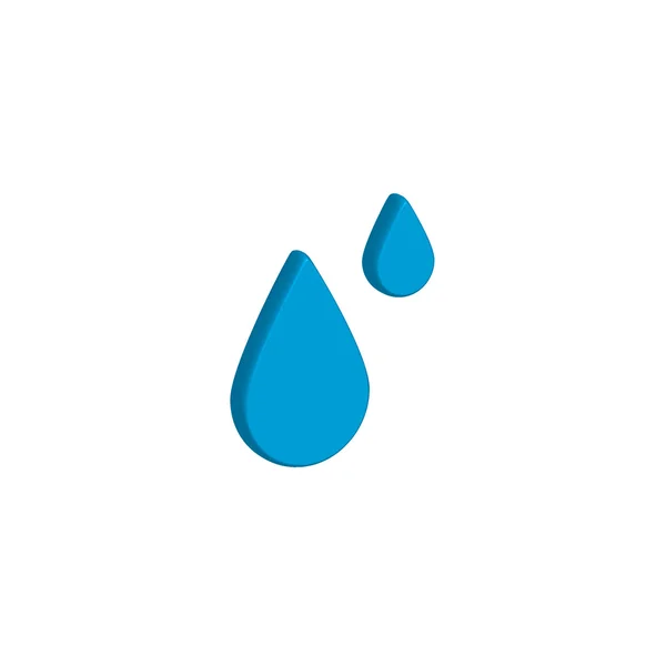 Icono Ilustración Aislado sobre un Fondo - Gotas de lluvia — Foto de Stock
