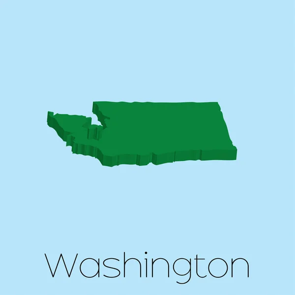 Karta över den staten Washington — Stockfoto