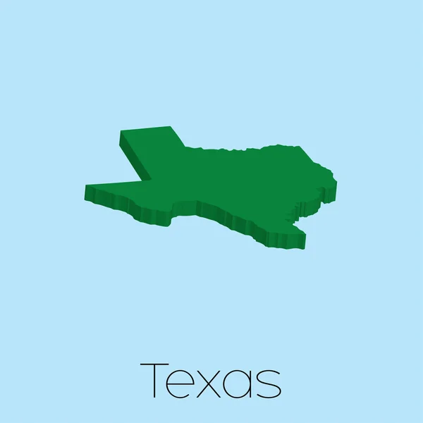 Karte des Bundesstaates Texas — Stockfoto
