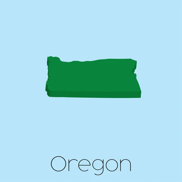 Mapa státu Oregon — Stock fotografie