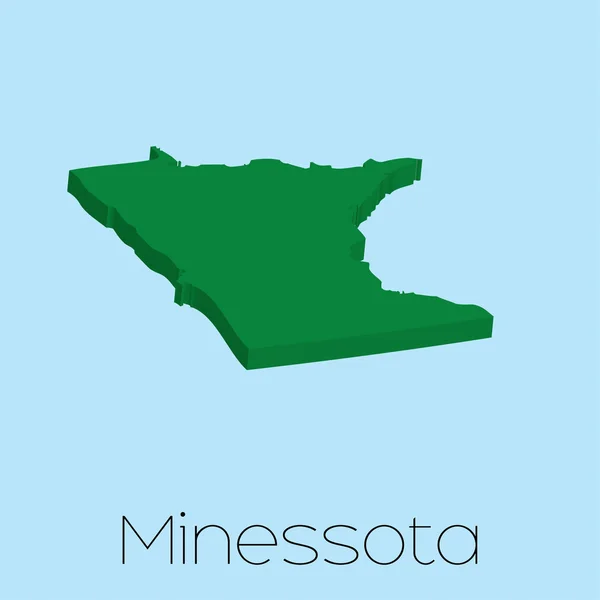 Karte des Bundesstaates Minnesota — Stockfoto