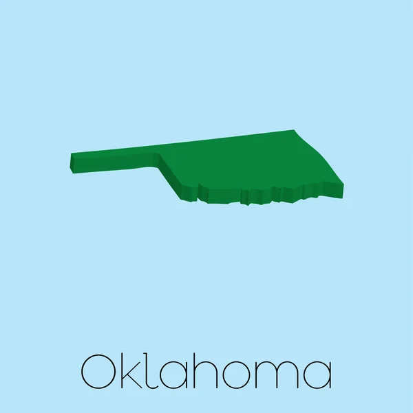 Carte de l'état Oklahoma — Photo