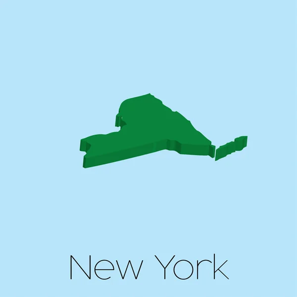 Map of the the state New York — Stock Photo, Image