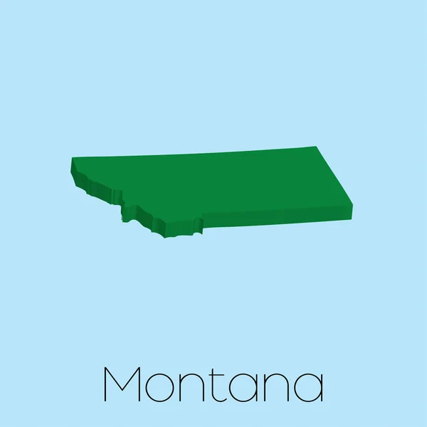Χάρτης της Μοντάνα το κράτος — Φωτογραφία Αρχείου