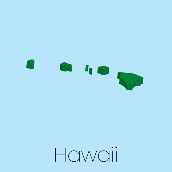 Map of the the state Hawaii — Stock Photo, Image