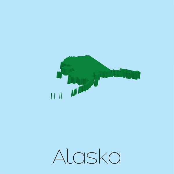 Map of the the state Alaska — Stock Photo, Image